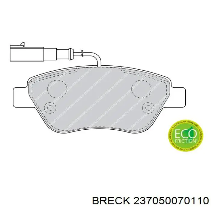 Купить 237050070110 Breck Колодки тормозные