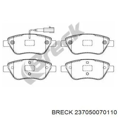 Купить 237050070110 Breck Колодки тормозные