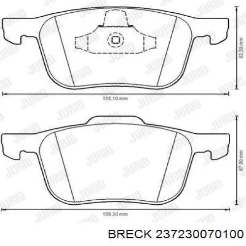 Передние тормозные колодки 237230070100 Breck