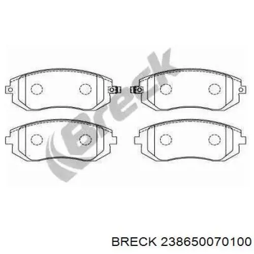 Передние тормозные колодки 238650070100 Breck
