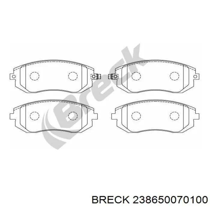 Передние тормозные колодки 238650070100 Breck