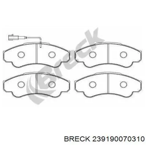 Купить 239190070310 Breck Колодки тормозные