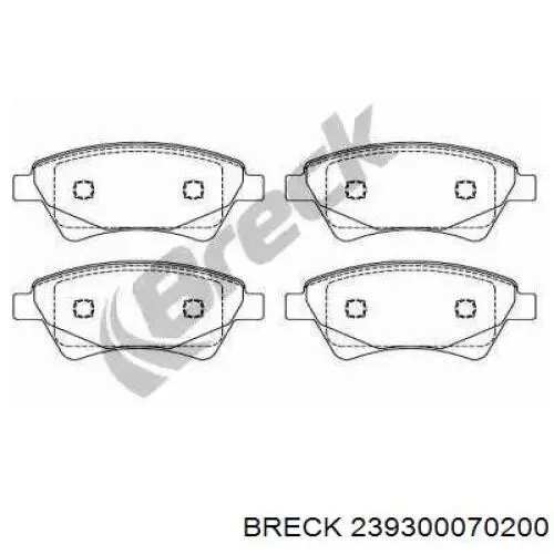 Передние тормозные колодки 239300070200 Breck