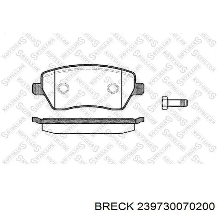 239730070200 Breck Колодки передние