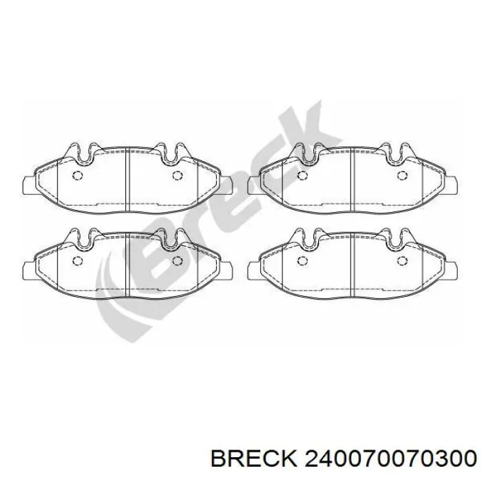 24007 00 703 00 Breck передние тормозные колодки