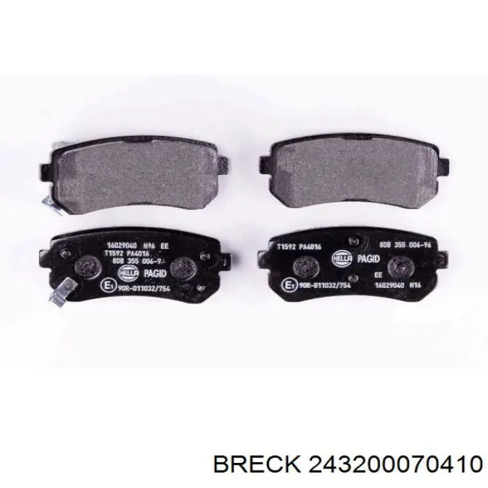 Задние тормозные колодки 243200070410 Breck