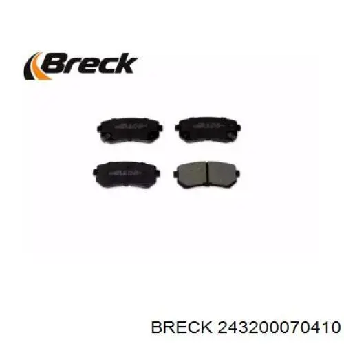 Задние тормозные колодки 243200070410 Breck