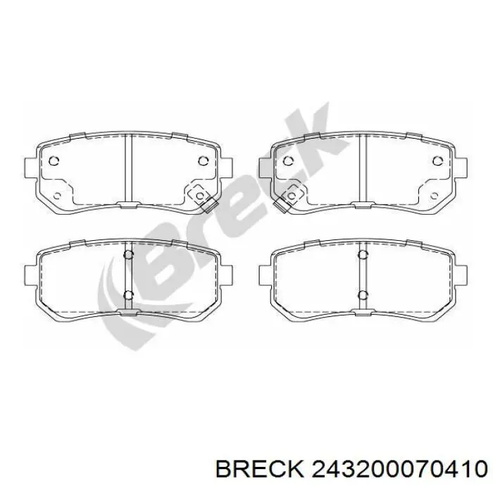 Задние дисковые колодки Breck 243200070410