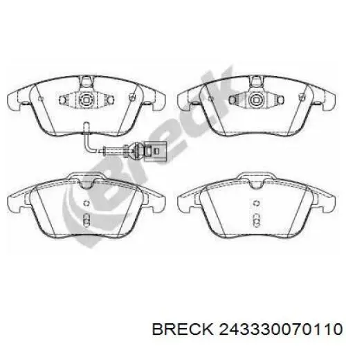 Передние тормозные колодки 243330070110 Breck