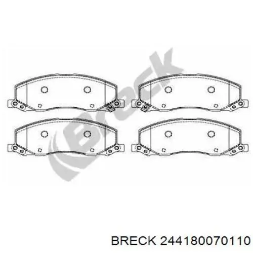 Передние тормозные колодки 244180070110 Breck