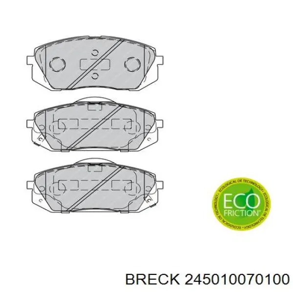 Купить 245010070100 Breck Колодки тормозные