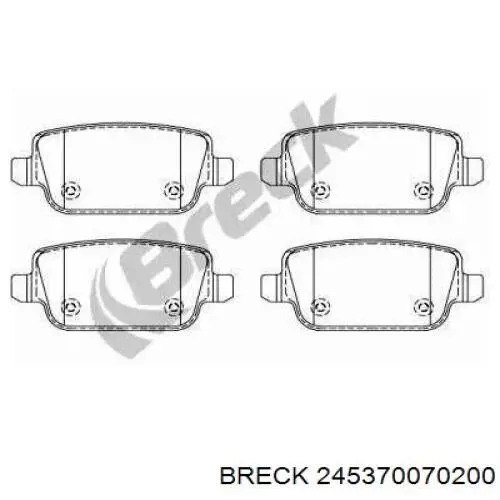 24537 00 702 00 Breck sapatas do freio traseiras de disco