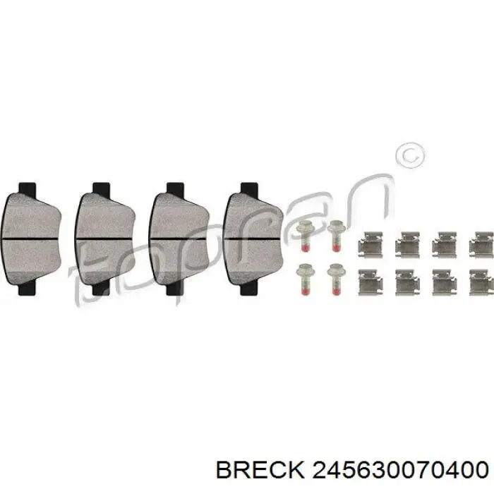 245630070400 Breck Колодки тормозные дисковые комплект