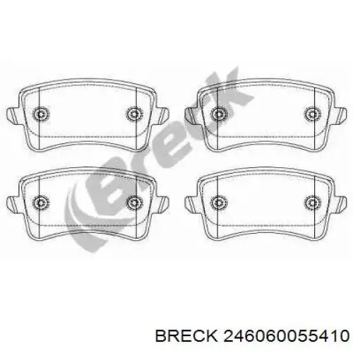 Задние тормозные колодки 246060055410 Breck