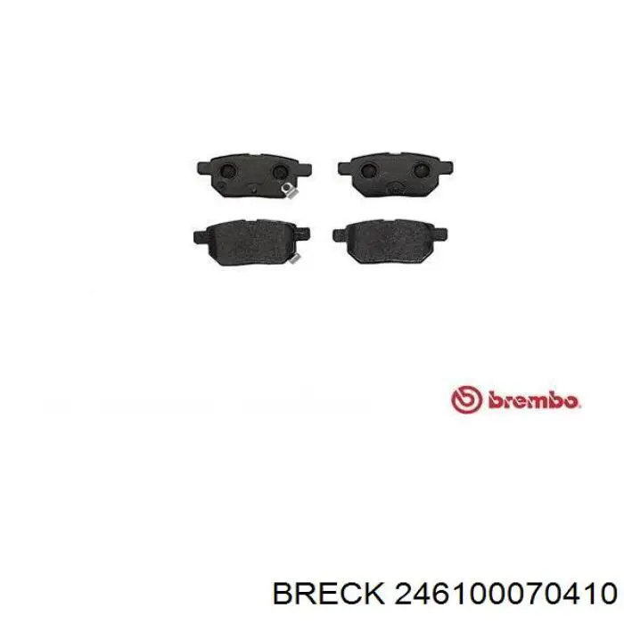 Купить 246100070410 Breck Колодки тормозные задние, дисковые