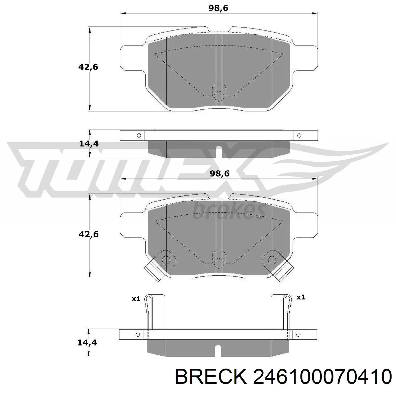 Колодки дисковые  Breck 246100070410 цена, от 18.93 USD