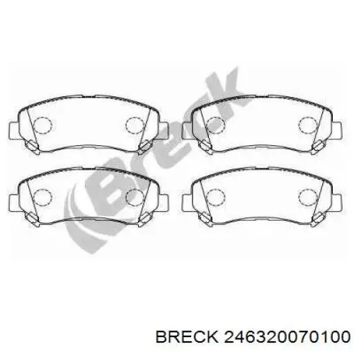 Передние тормозные колодки 246320070100 Breck