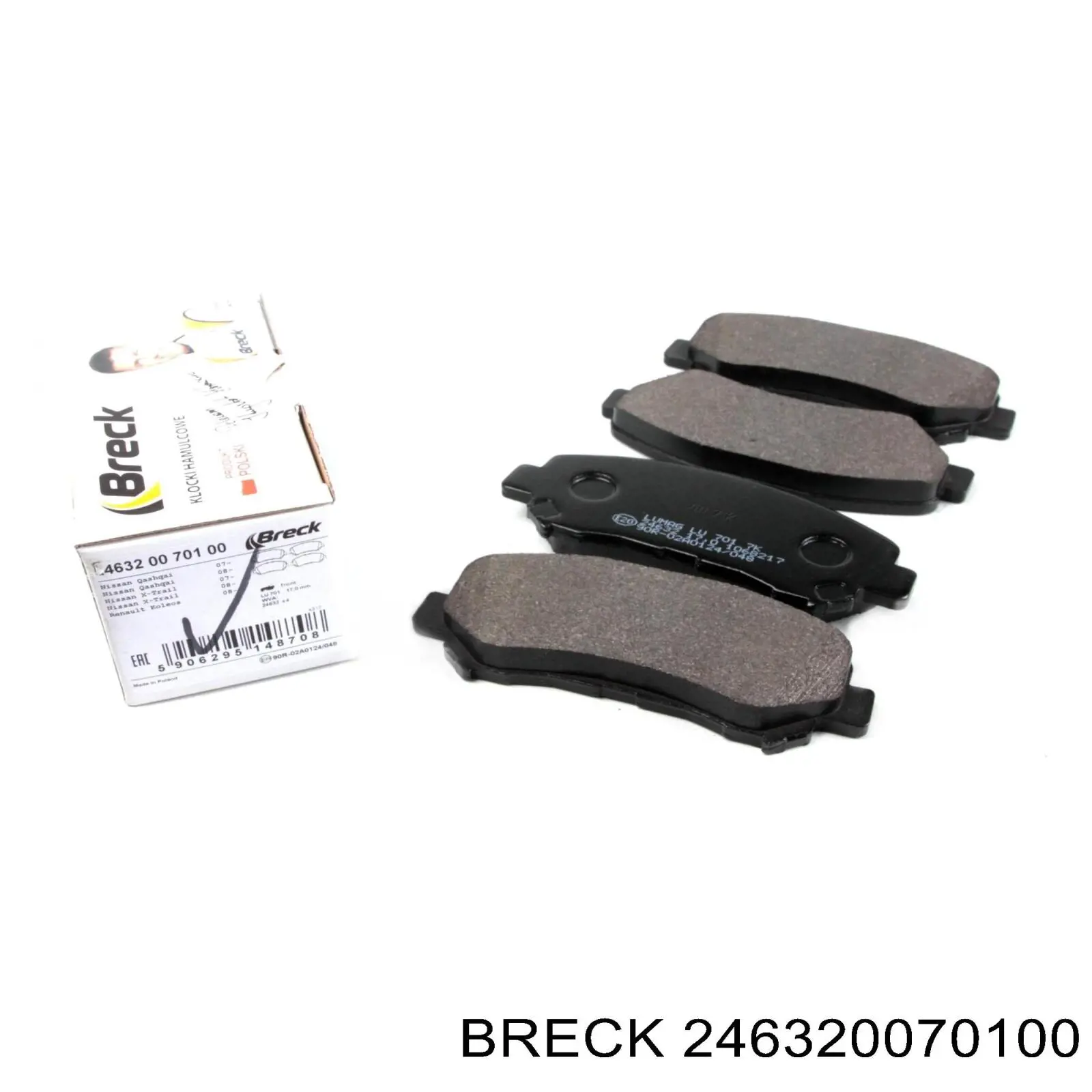 Передние тормозные колодки 246320070100 Breck