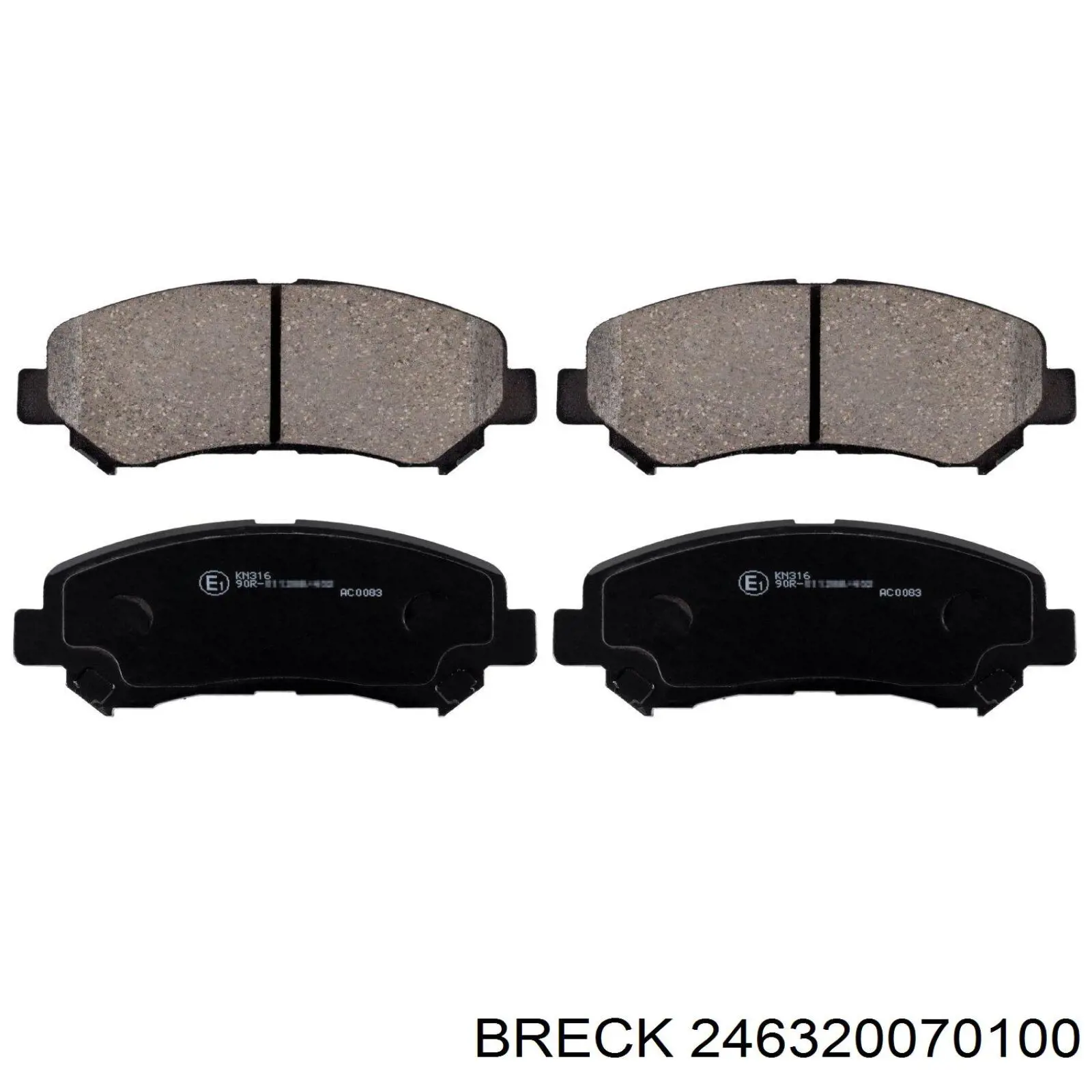 Тормозные колодки Breck 246320070100