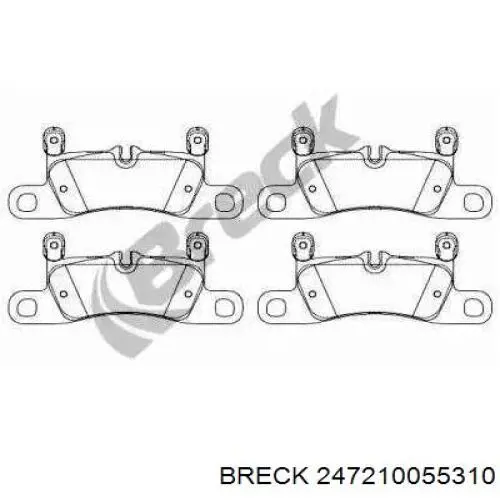 Задние тормозные колодки 247210055310 Breck