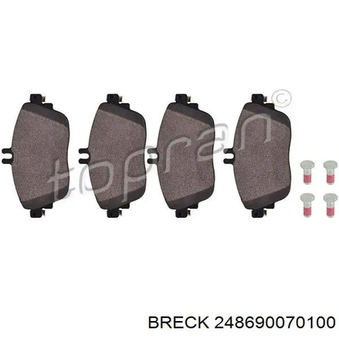 248690070100 Breck Колодки передние