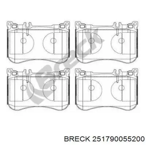 Передние тормозные колодки 251790055200 Breck