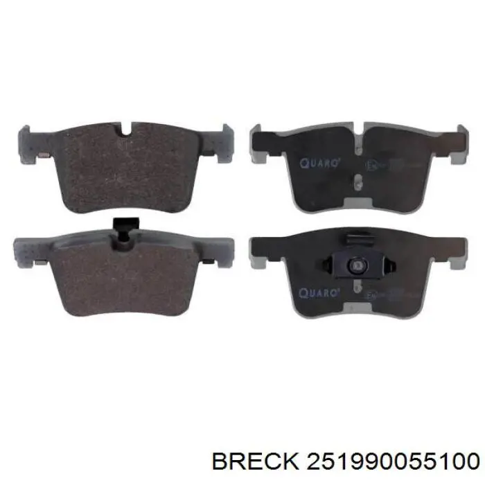 Передние тормозные колодки 251990055100 Breck