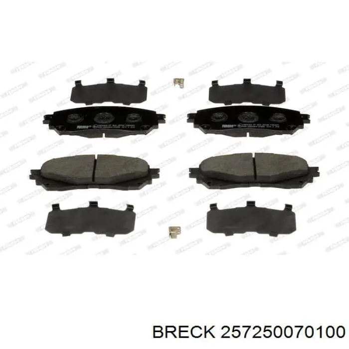 257250070100 Breck Колодки передние