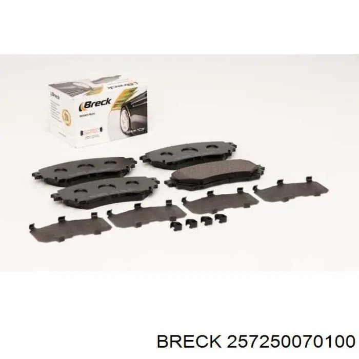 Купить 257250070100 Breck Колодки тормозные