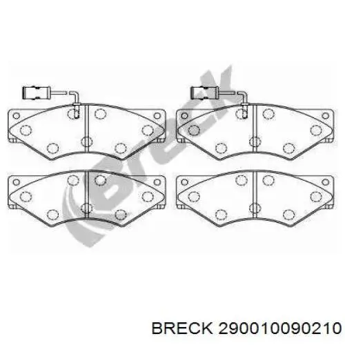 Передние тормозные колодки 290010090210 Breck