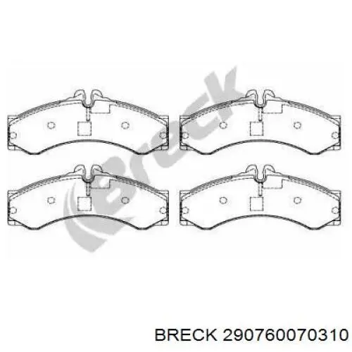 29076 00 703 10 Breck колодки тормозные передние дисковые