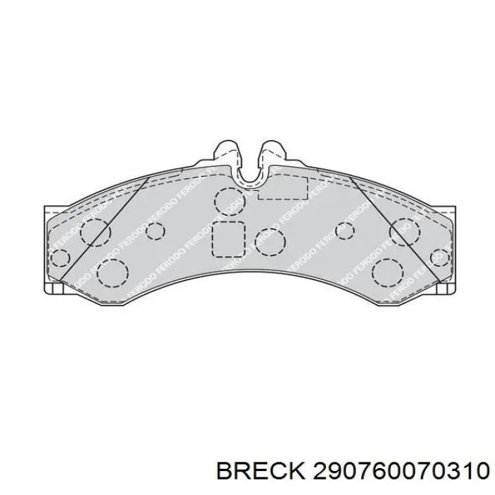 Тормозные колодки Breck 290760070310