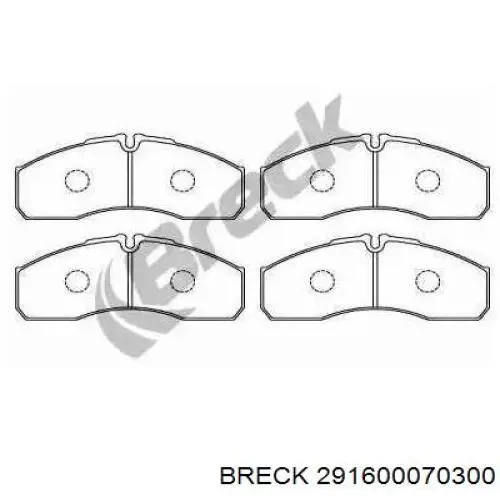 Передние тормозные колодки 291600070300 Breck