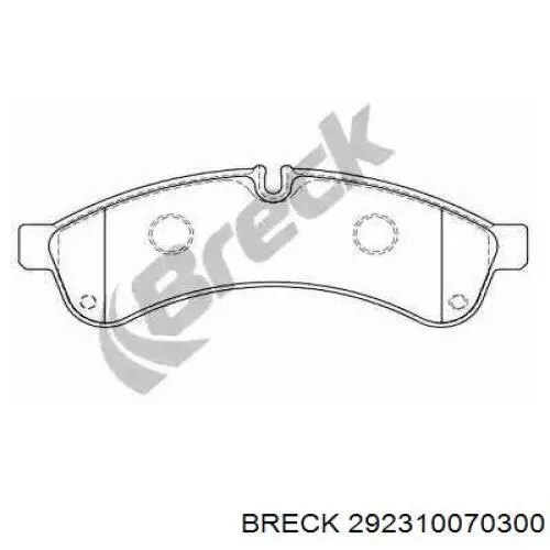 Задние тормозные колодки 292310070300 Breck