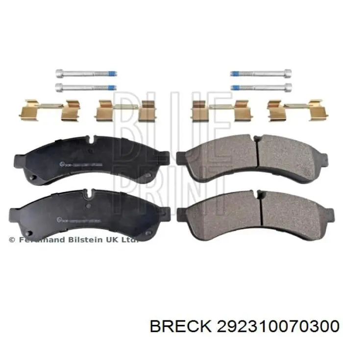 Задние тормозные колодки 292310070300 Breck