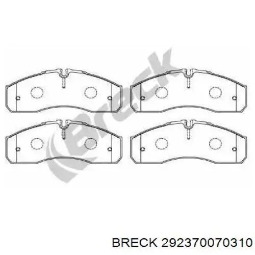 Передние тормозные колодки 292370070310 Breck