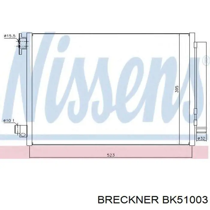 BK51003 Breckner радиатор кондиционера
