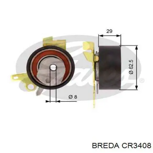 CR3408 Breda ролик грм