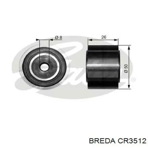 CR3512 Breda паразитный ролик