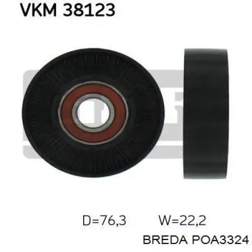 POA3324 Breda Ролик натяжителя ремня агрегатов