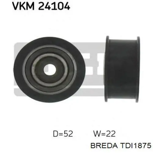 Паразитный ролик ГРМ TDI1875 Breda