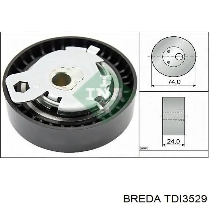 Купить TDI3529 Breda Ролик натяжителя газораспределительного ремня