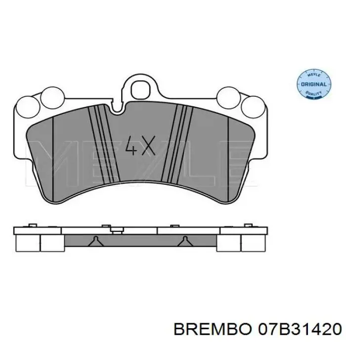 Колодки Brembo 07B31420 цена, от 77.88 USD