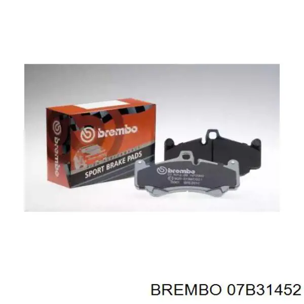 07B31452 Brembo колодки тормозные передние дисковые