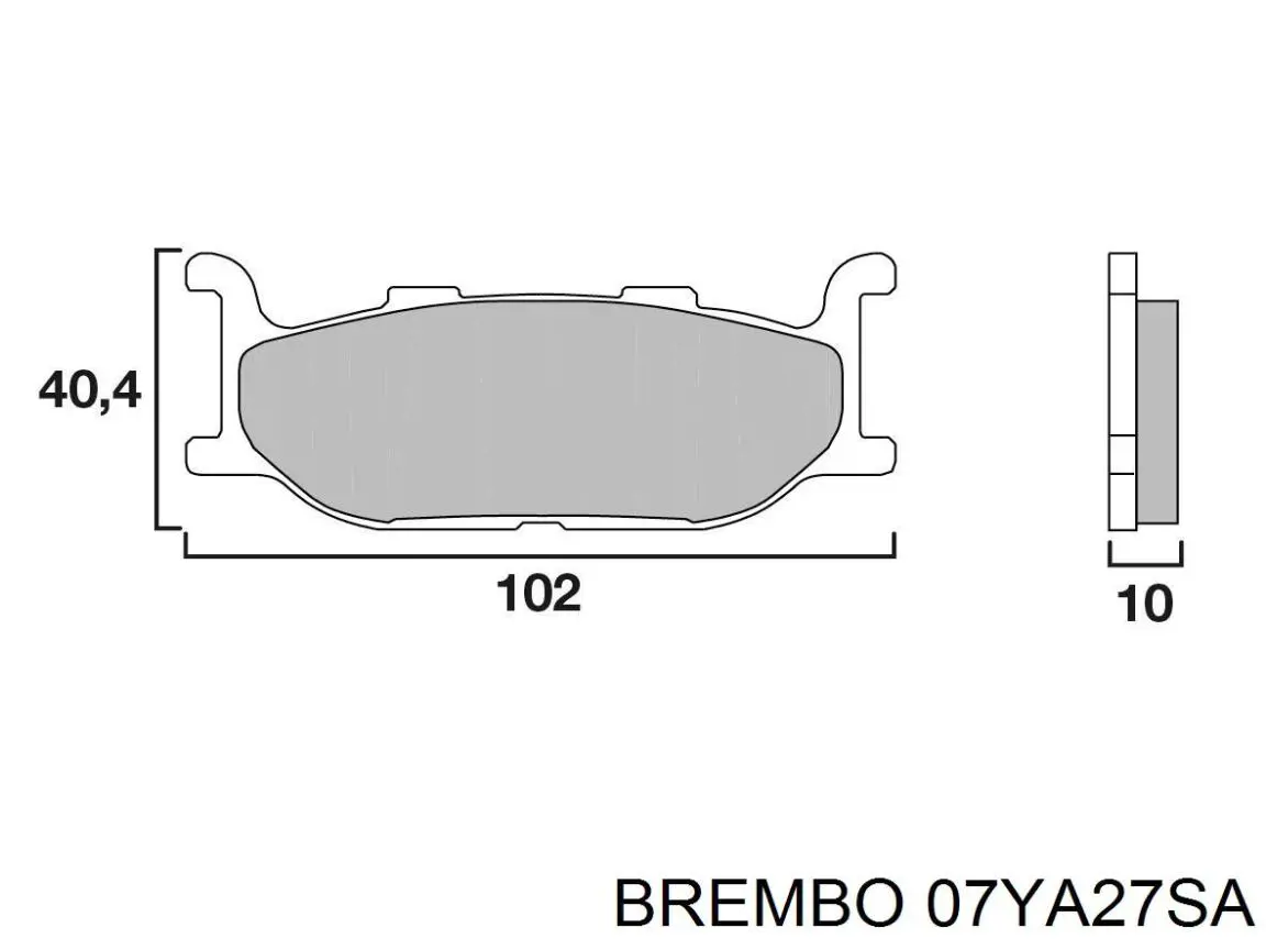 07YA27SA Brembo sapatas do freio dianteiras de disco