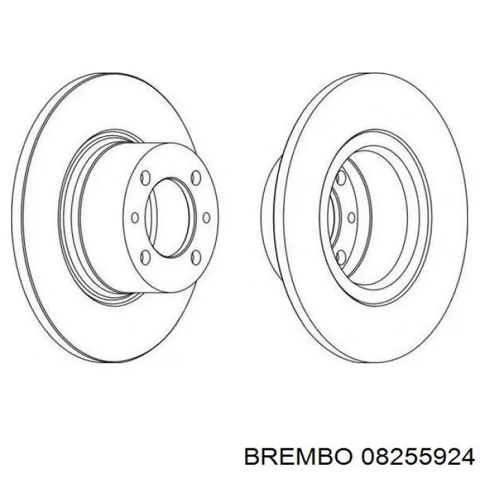 08255924 Brembo Диск тормозной передний