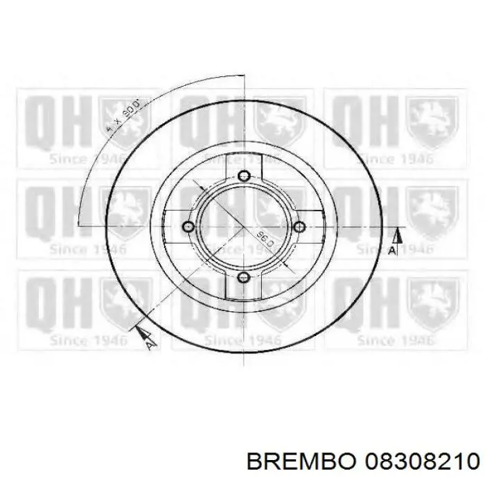 .08308210 Brembo диск тормозной передний