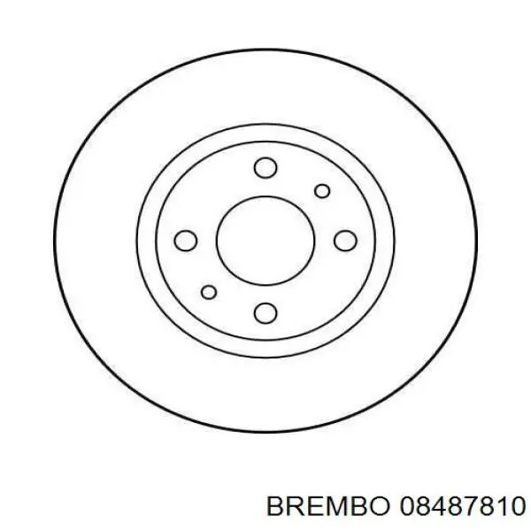 Передний тормозной диск Brembo 08487810