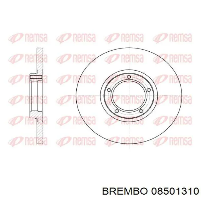 Купить 08501310 Brembo Ротор тормозной
