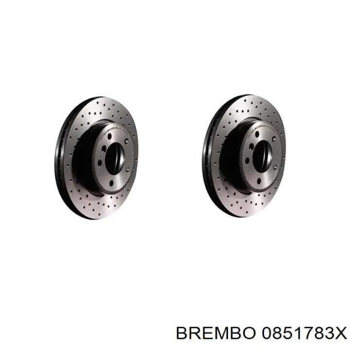 Задний тормозной диск Brembo 0851783X цена, от 40.28 USD